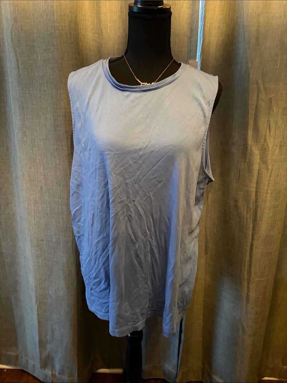 J. Jill Light Blue Muscle Tee Tank Top - Sleeveless Crewneck
